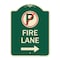 Signmission Fire Lane No Parking and Right Arrow Heavy-Gauge Aluminum Sign, 24" x 18", G-1824-24019 A-DES-G-1824-24019 - alternate 1